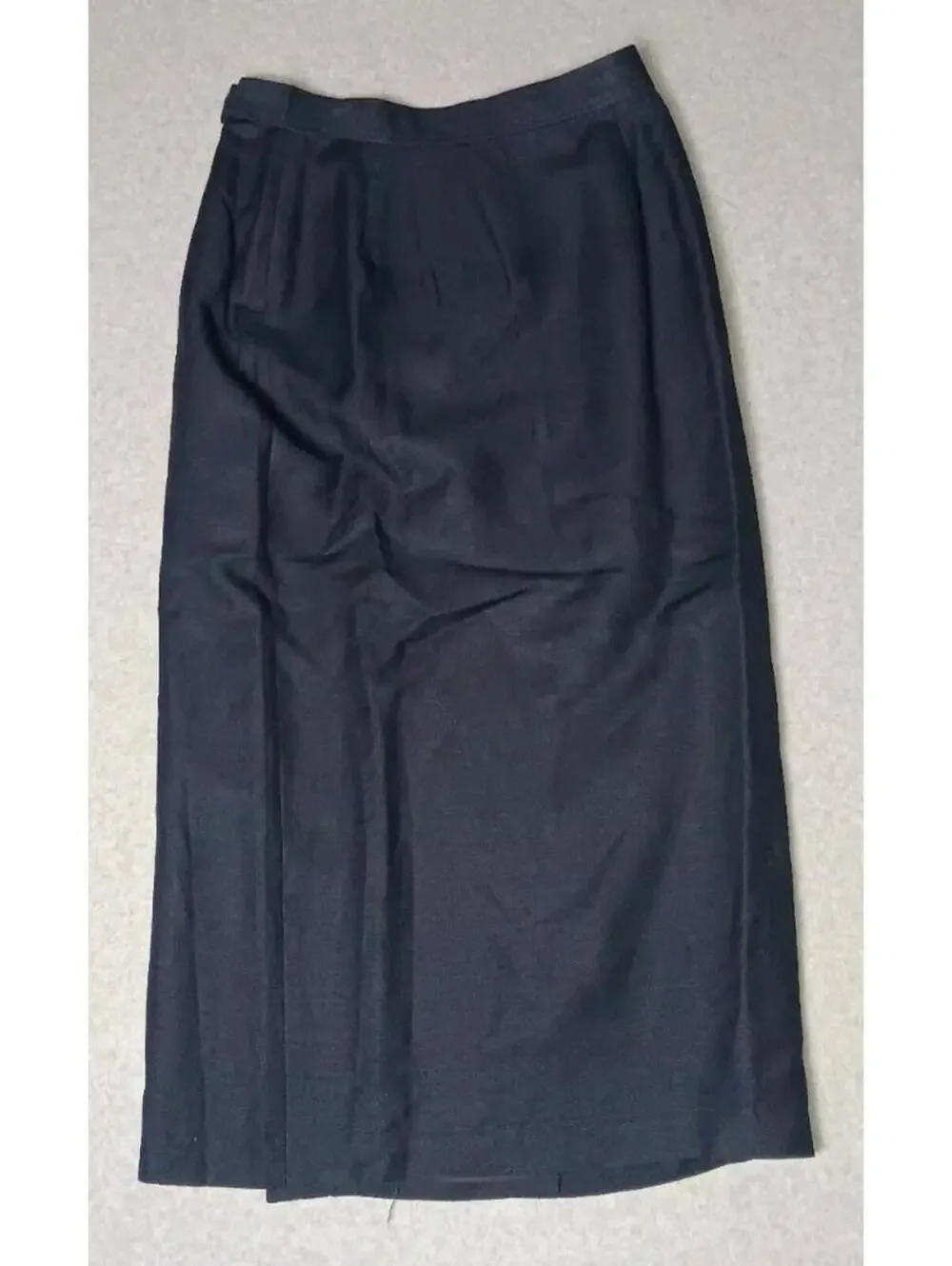Ann Taylor Linen Blend Maxi Wrap Skirt Womens Size 12 Black Old Money Quiet... - Picture 7 of 7